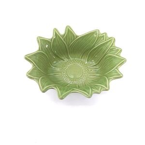 6" Appolia France Sunflower Small Dish Green Made In France mint original‎